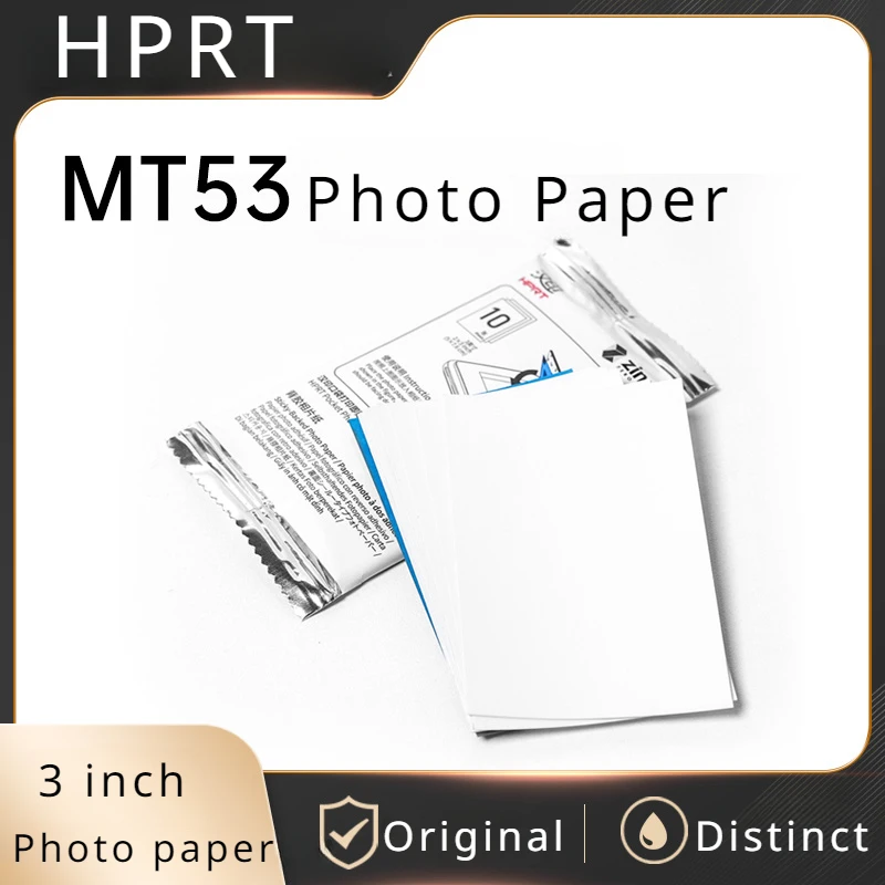 Photo Paper Printing Paper 10pcs/20pcs HPRT MT53 Zink Original 3-inch