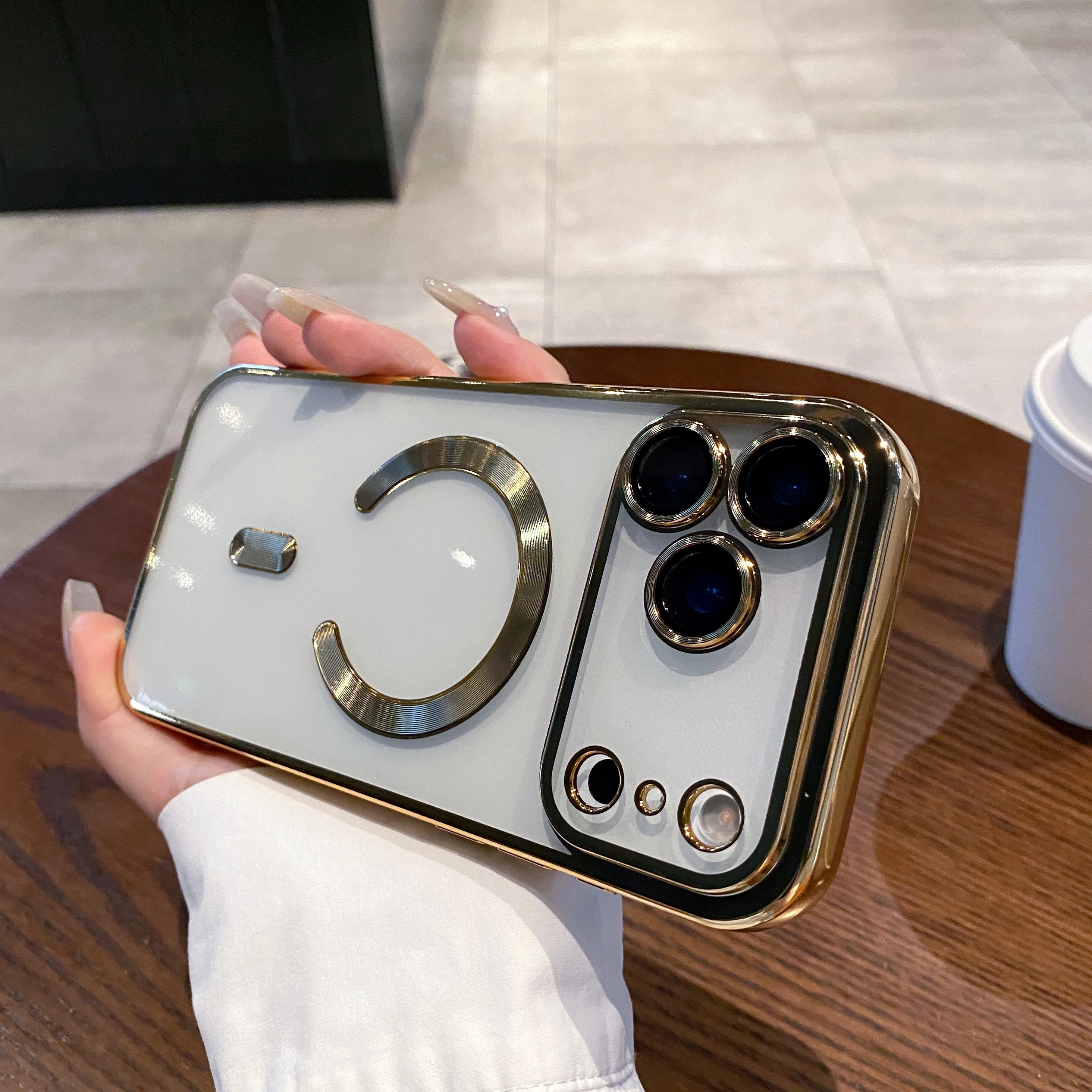 Clear Magnetic Phone Case with Lens Protection - Soft Cover