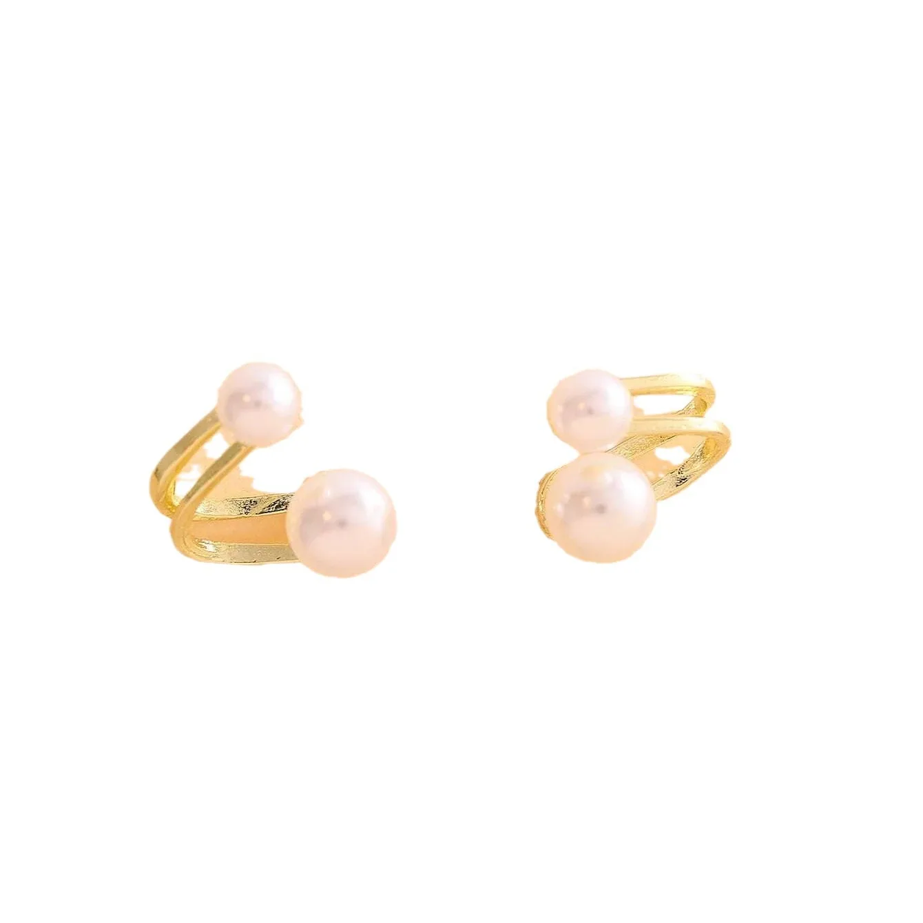 Pearl Hoop Earrings - Image 4