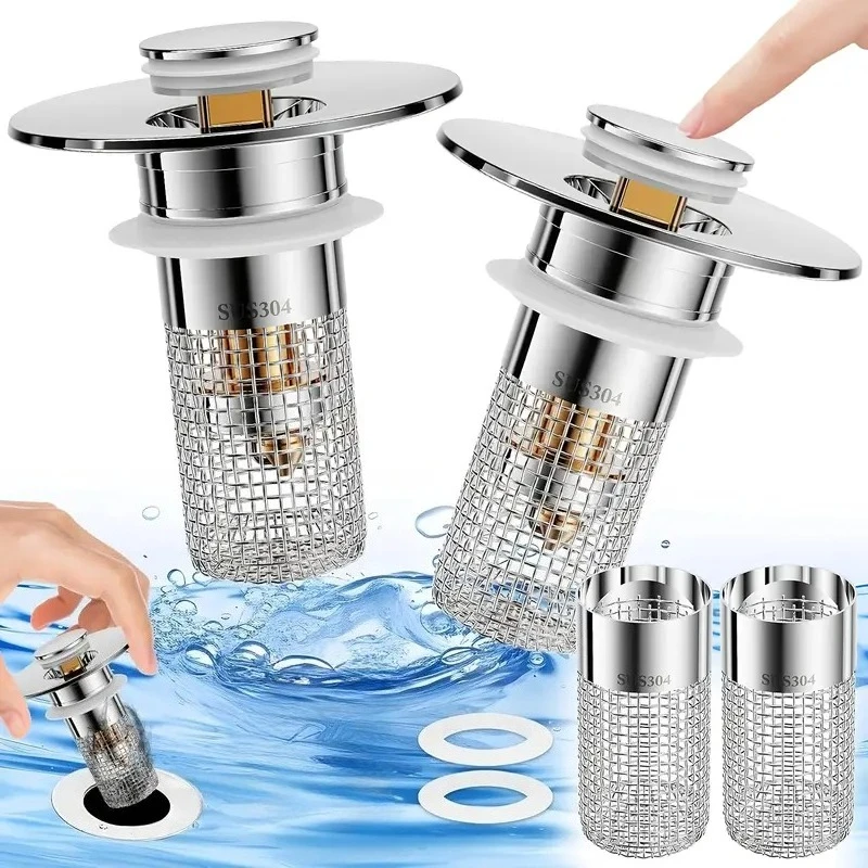 Stainless Steel Silver Bathroom Floor Drain Stopper