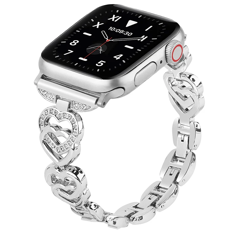 Elegant Diamond Metal Bracelet for Apple Watch - Women's Jewelry Strap