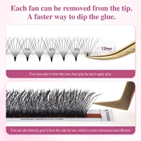 NAGARAKU Extensions de cils pré-faits à base pointue Mega Volume 1200 bouquets 2