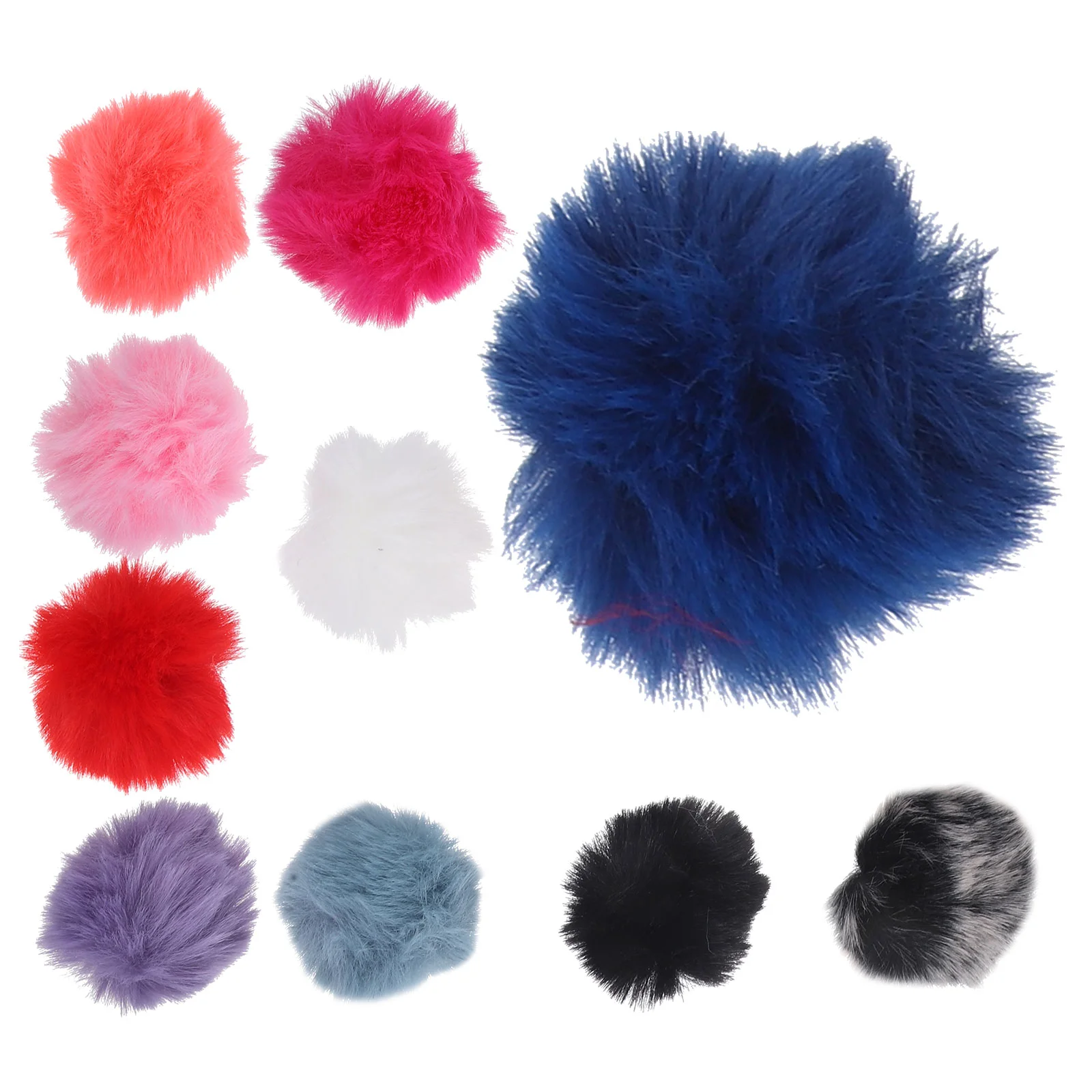 

10 Pcs Microphone Cover Wind Screen Furry Windscreen Muff Lapel Windshield Plush