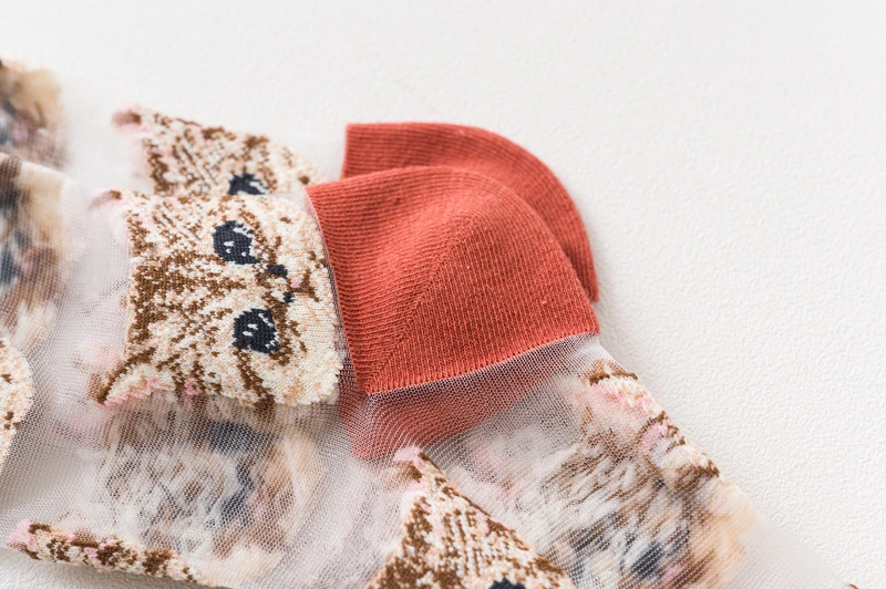 3 Pairs = 6 Stück Kühle Transparente Nette Katze Frauen Socken Atmungsaktive Damen Sommer Dünne Kawaii Seide Socken Für Frauen dropshipping – Detail 3