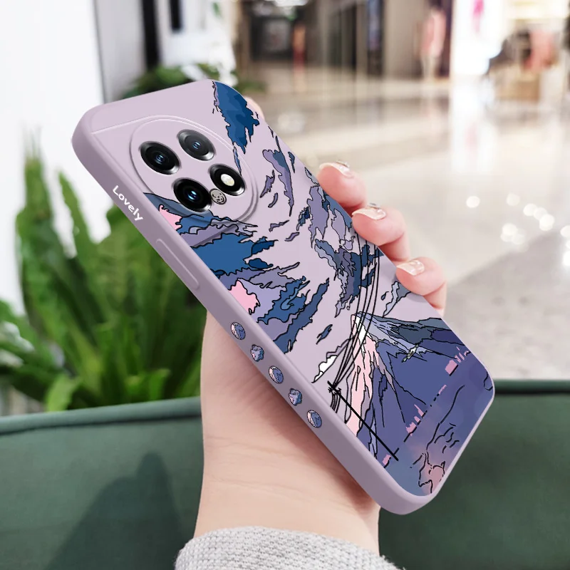 Floating Ash Mountain Liquid Silicone Phone Case