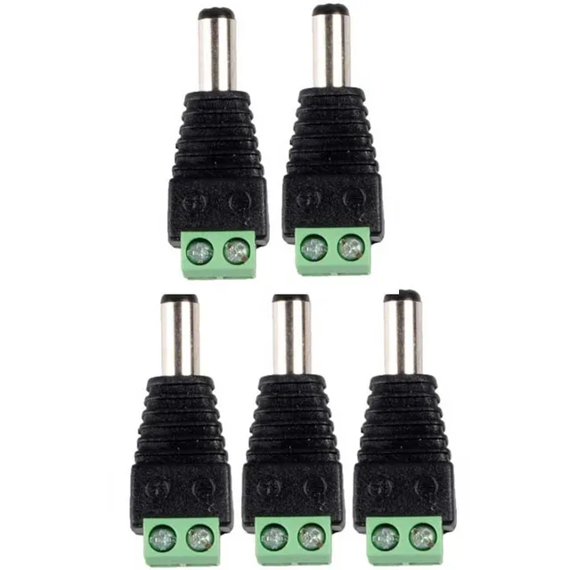 Lot De Connecteurs DC Jack 12V - 5 Pièces Mâle + 5 Femelles, Pour Câbles D'alimentation, Neuf
