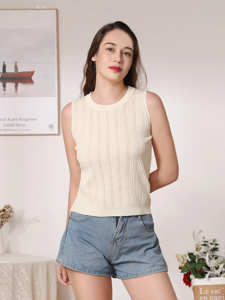 

Knitted Women Tank Underwear Sexy Padded V Neck Backless Crop Camisole Female Sleeveless Solid Intimate Lingerie Tops