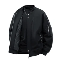 Winter Thick Jackets Men 9XL Plus Size Solid Color Varsity Jacket Fashion Casual Baseball Jacket Coats Male Big Size 9XL 2