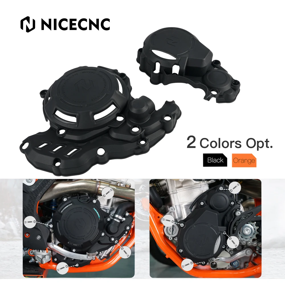 Nicecnc Motocross Accensione Coperchio Frizione Protector Guard Kit Per Ktm Exc-F 250 350 2017-2023 Xcf-W 350 Freeride 4T Freeride 250 F