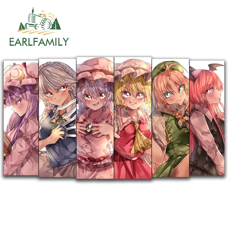 

EARLFAMILY 13cm for Touhou Project Personality Eyes Car Sticker Car Door Protector Decal Anime Windows Laptop Vinyl Accessories