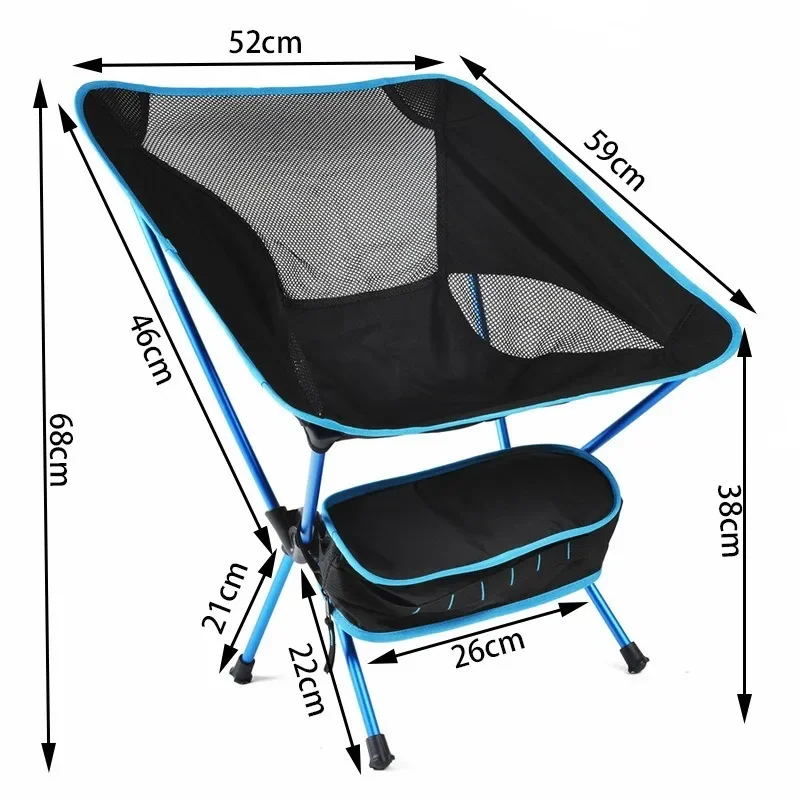Outdoor Moon Chair Camping Folding Chair Portable Lazy Back Light Aluminum Folding Folding Chair