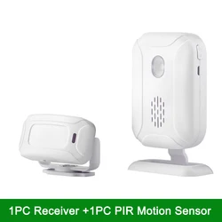 Wireless PIR Motion Sensor Entry Alert Chime for Home and Business Security (1 Sets)