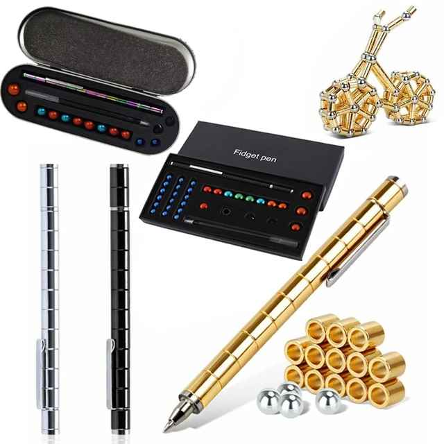 XiXiRan Stylo Magnetique Noir, Stylo Bille Magnétique en Métal, Fidget Pen Stylo  Aimanté Anti Stress, Cadeau de Vacances pour Homme, Adolescent, Garçons et  Filles : : Fournitures de bureau