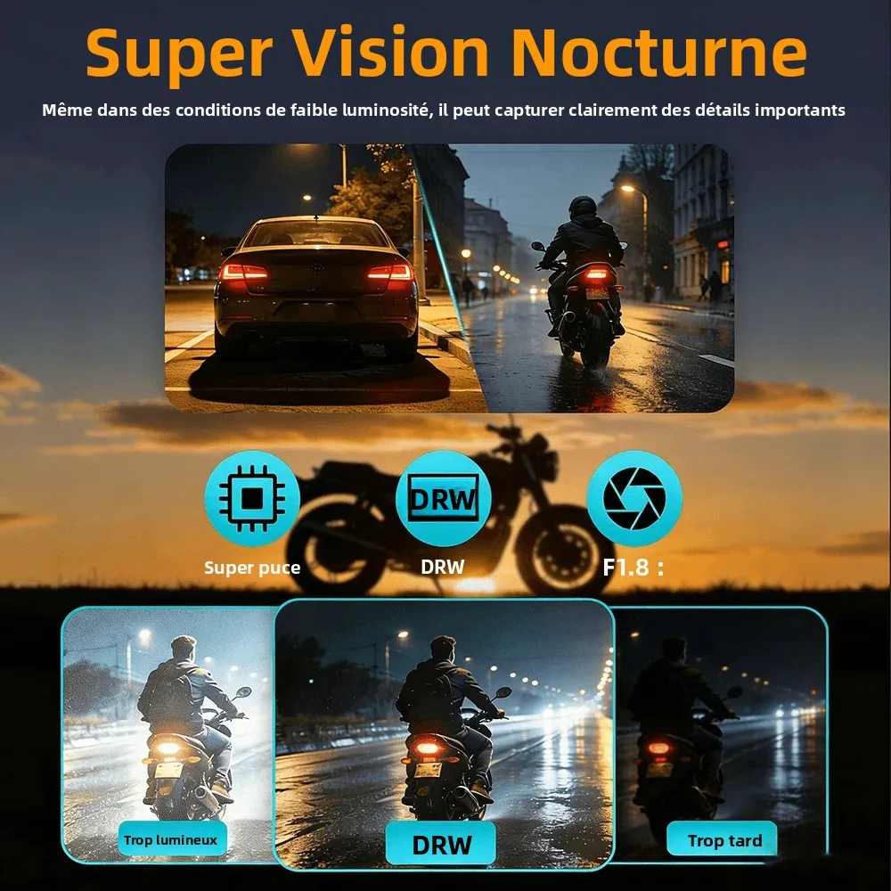 Caméra Action 4K 30fps avec Écran Tactile et Stabilisation EIS