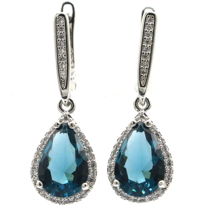 Buy 3 get 1 free 6g Customized 925 SOLID STERLING SILVER Earrings Aquamarine Tourmaline Alexandrite Topaz Zultanite Tanzanite Bl