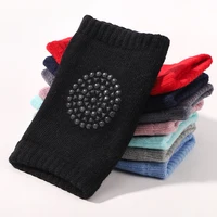 0-2Y Infant toddler warm leg protection socks silicone anti slip letter knee pads solid color bow headband baby accessories 3