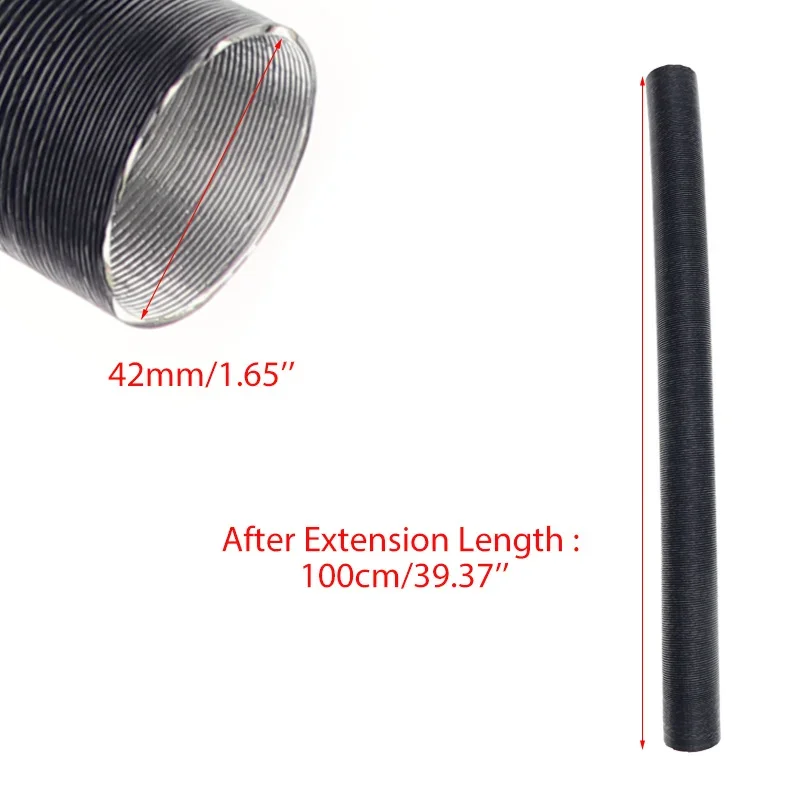 Tuyau De Conduit De Chauffage De Voiture 25/42/60/76/90mm, 60-100cm, Conduit De Chauffage De Stationnement Diesel, Feuille D'aluminium, Tuyau D'admission D'air Chaud Pour Tube Webasto