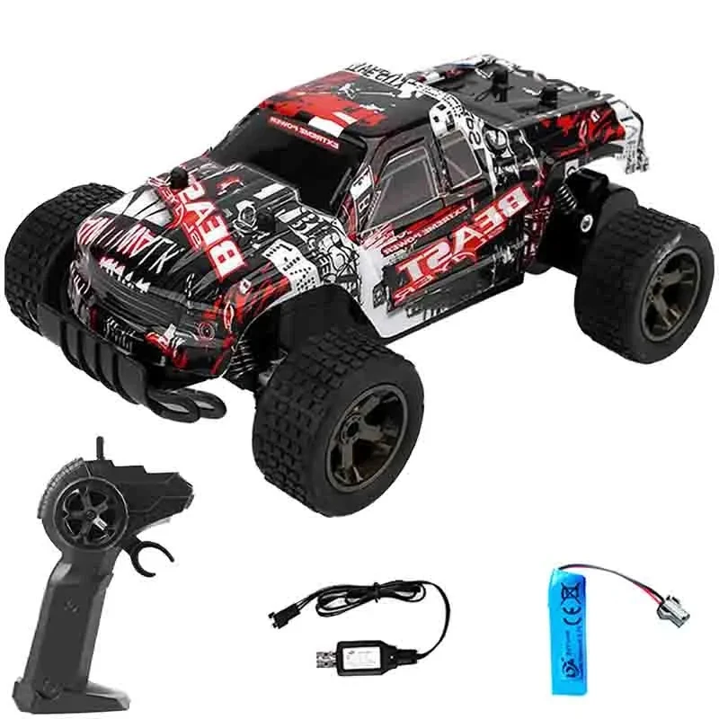 RC Monster Truck-coche todoterreno de alta velocidad para niños, Buggy controlado por Radio, coche de Rally a escala 1/18, juguetes para niños