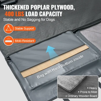 SucceBuy Back Seat Extender for Dogs Dog Hammock for Car Back seat Waterproof Hard Bottom Dog Car Seat Cover for Back Seat 3