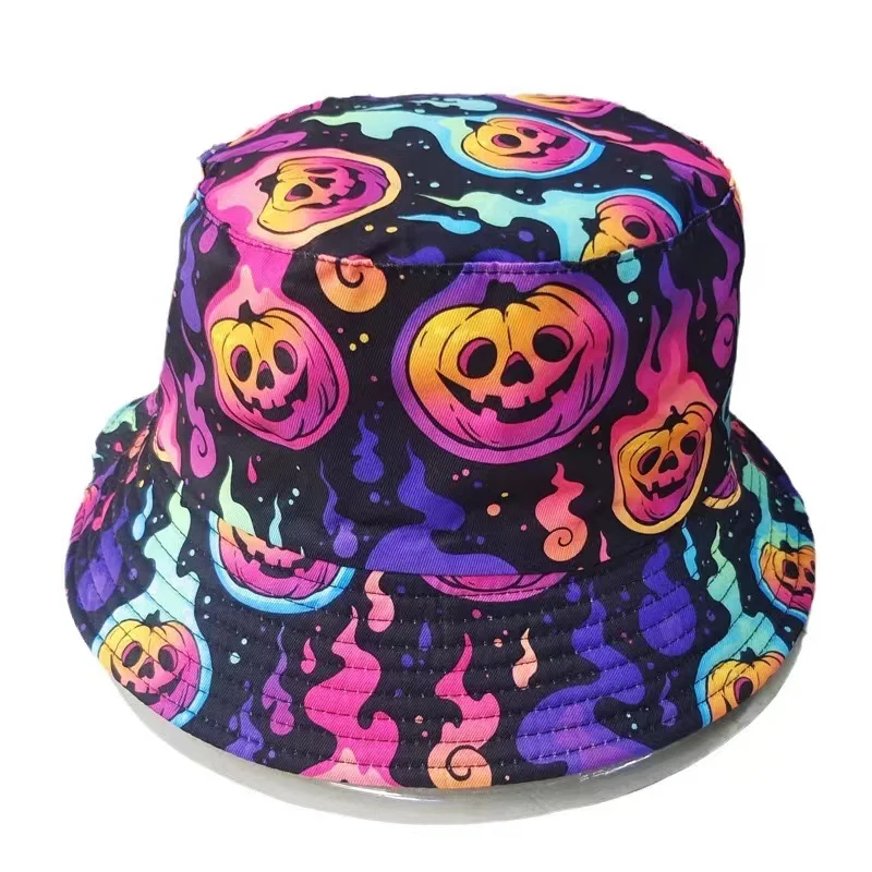 

Halloween pumpkin fisherman's hat men's and women's skulls basin hat European and American fashion personality sun hat sun hat
