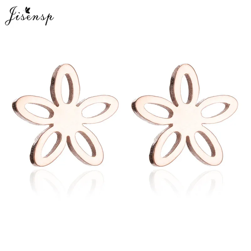 Sommer-Design Mehrfache Kleine Blumen Edelstahl-Ohrringe für Frauen Mädchen Schmuck Niedliche Rose Gänseblümchen Schneeflocke Lotus Ohrstecker Geschenke – Detail 28