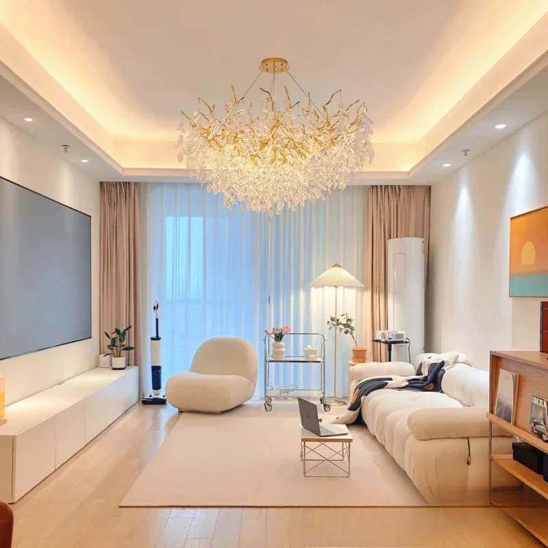 Luxury Modern Crystal Ceiling Chandelier Led Pendant Lamp Dining Living Room Bedroom Home Decor Wall Light Hanging Light Fixture led chandelier ceiling chandelier art lighting fixtures