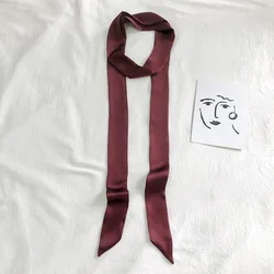 Elegant Silky Satin Hair Scarf & Fashion Accessory (Burgundy)