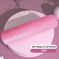 Hexagonal EVA Foam Yoga Roller for Enhanced Exercise and Home Workouts (Pink - 45x15CM)