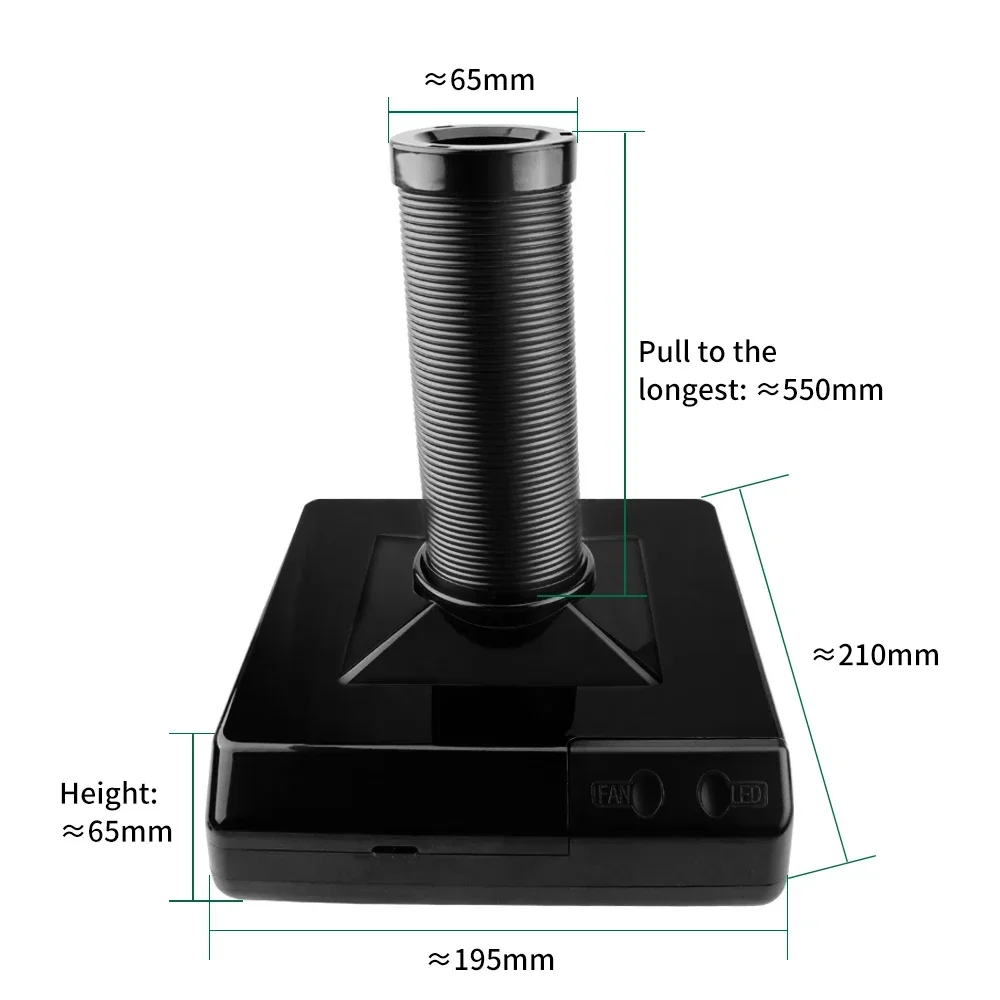 LUXIANZI Fume Extractor Smoking Instrument With LED Light 220v Activated Carbon filter Sponge Solder iron Smoke Absorber 3