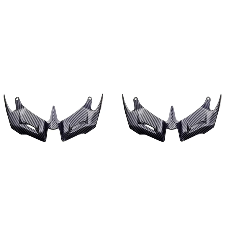 

2X Motorcycle Front Aerodynamic Winglets Windshield Fairing Wing For Yamaha YZF R3 R25 2014 - 2021 Carbon Fiber Pattern