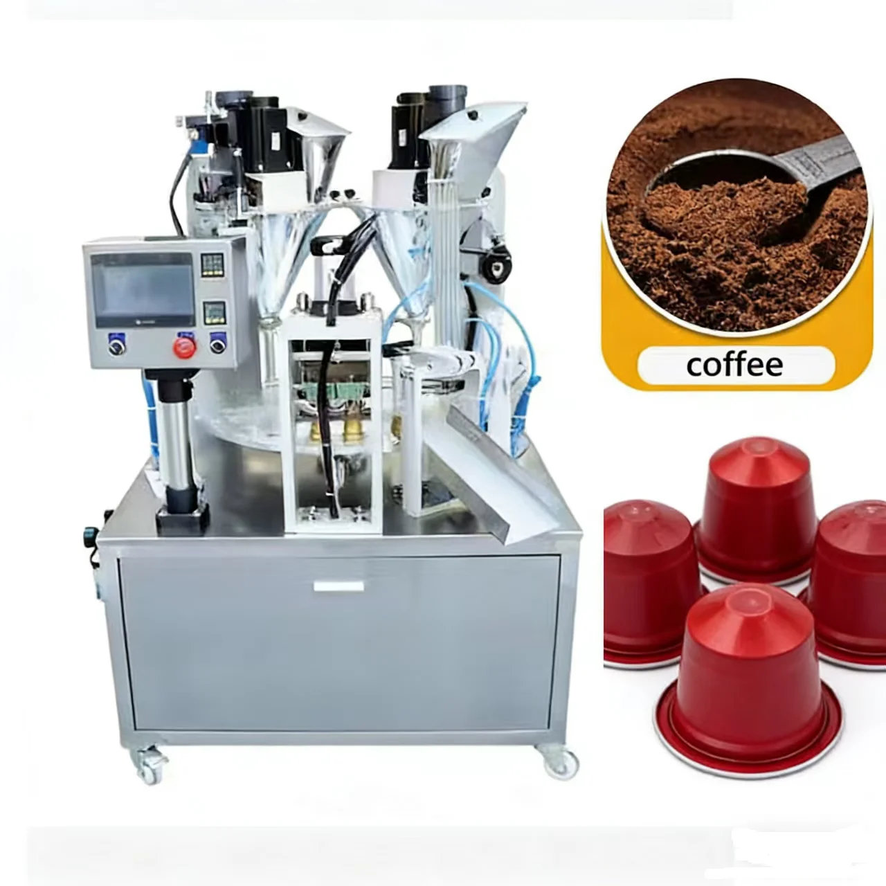 1-20g Fully Automatic Coffee Capsule Filling Machine for Coffee Powder ...