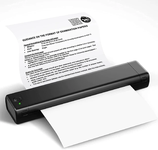HPRT MT800 Black Words Portable Mini A4 Paper Printer with Bluetooth USB  Connection Mobile Phone Computer App Office Meeting - AliExpress