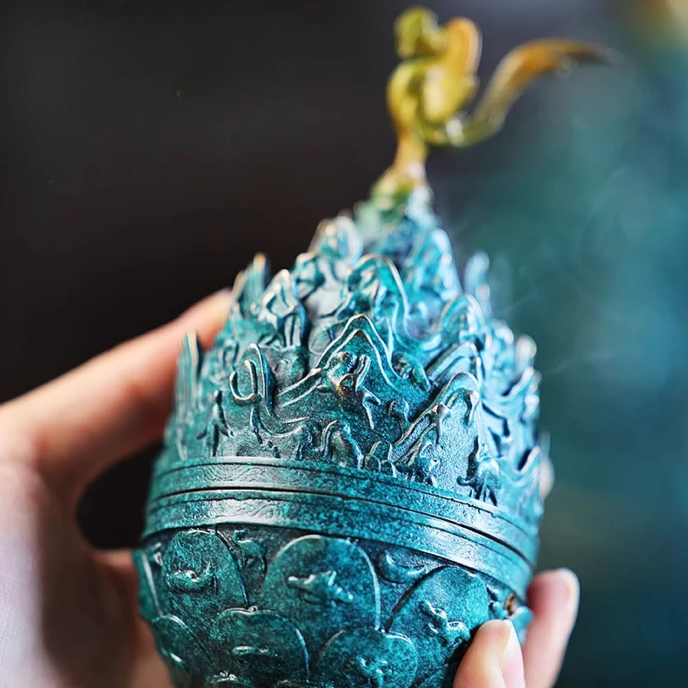 Luxury Censer Ornaments Pure Copper Incense Burners Zen Garden Tea Ceremony Incense Stand Quemadores De Incienso Home Decoration - Image 6