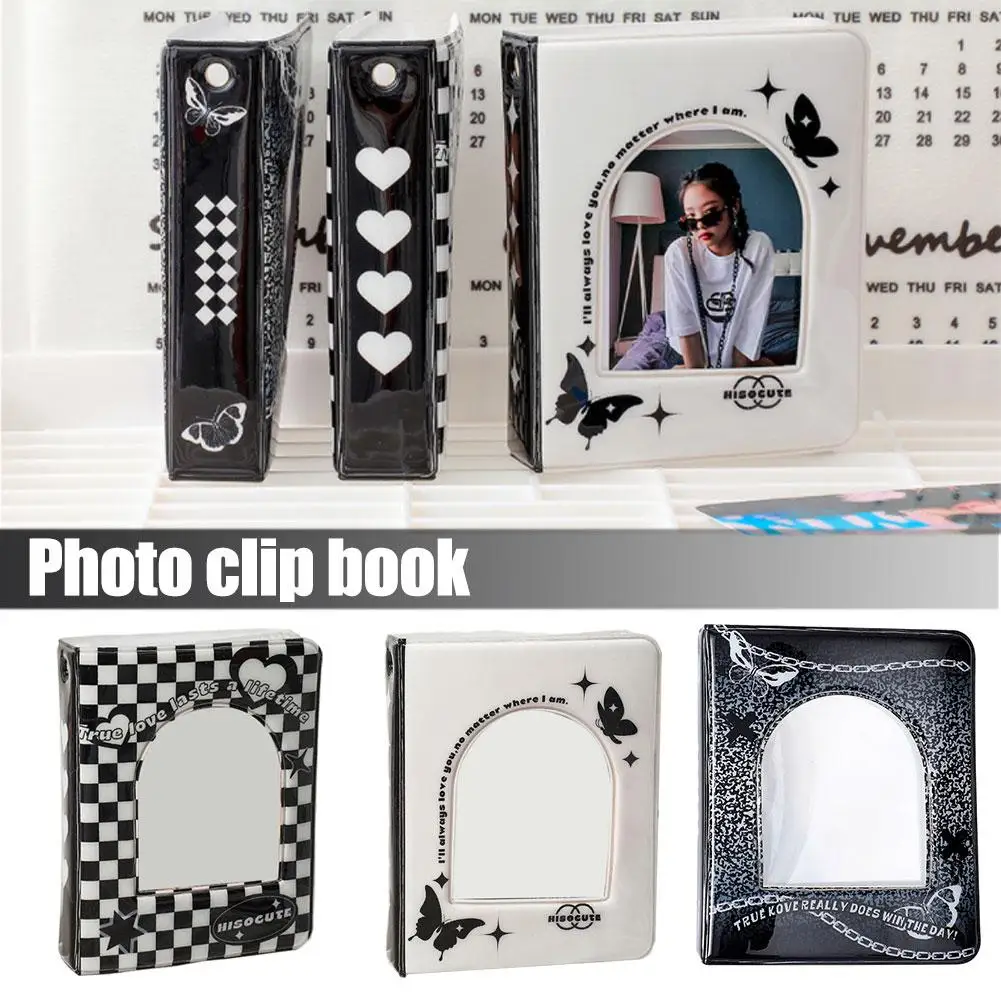 Album Fotografico Da 3 Pollici Nero Bianco Porta Foto Cool Collezione Stella Album Idolo Chaser Album Foto Mini R7A9