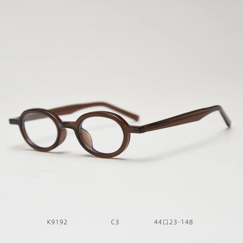Neue japanisch-koreanische Retro-Brillenfassung in kleiner ovaler und großer Größe für Kurzsichtigkeit, für Herren und Damen, Retro-Brillenfassung ohne Dioptrien 9192 – Detail 16