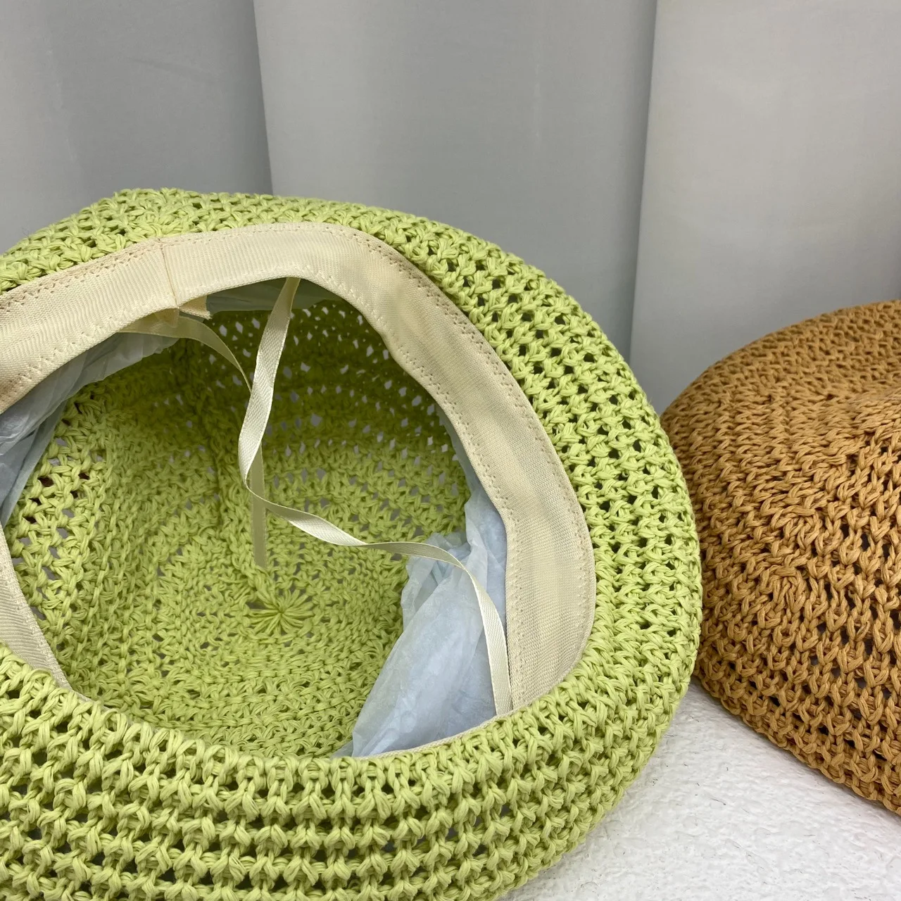 フランス ビンテージ　手編みの帽子 wannabemuse - ビンテージレトロレタリング刺繍ステッチボール