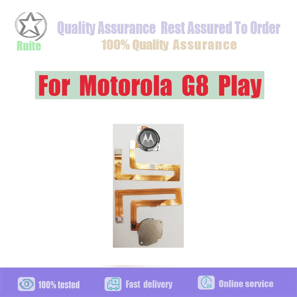 For Motorola Moto G8 Play Home Button FingerPrint Touch ID Sensor Flex Cable Replacement Parts