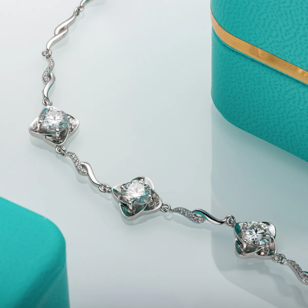 ANEVER ブレスレット AQUA SILVER】チェーンブレスレット（ASB-067-Medium）