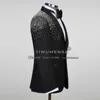Fashion Men Suit Black Single Breasted Blazer Formal Groom Wedding Tuxedo Tailore Made 2 Pieces Business Prom Party Clothes 2023 4