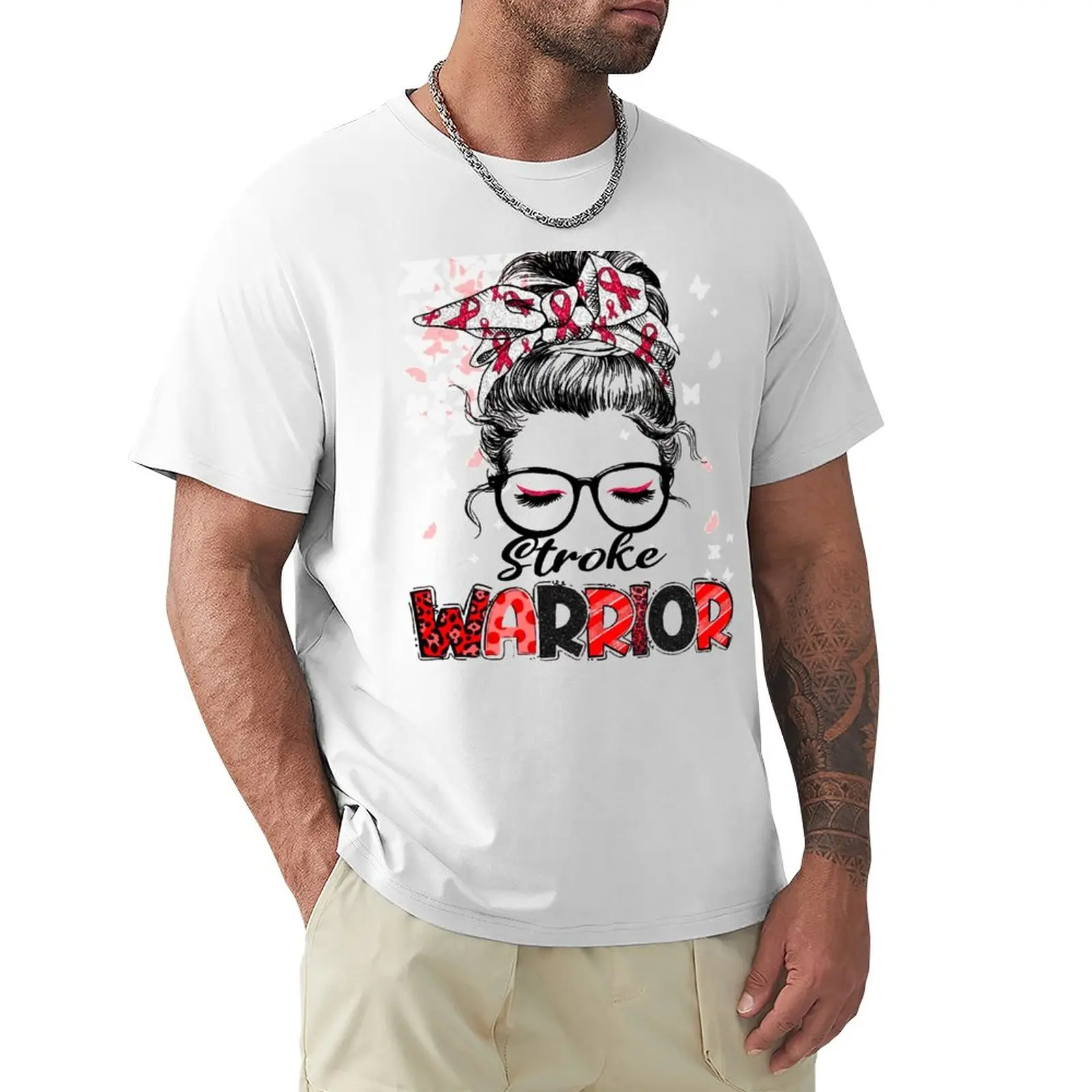 Stroke Warrior Disordinato Bun Stroke Fighter Gifts T-Shirt Divertenti Magliette Felpe Abbigliamento Uomo