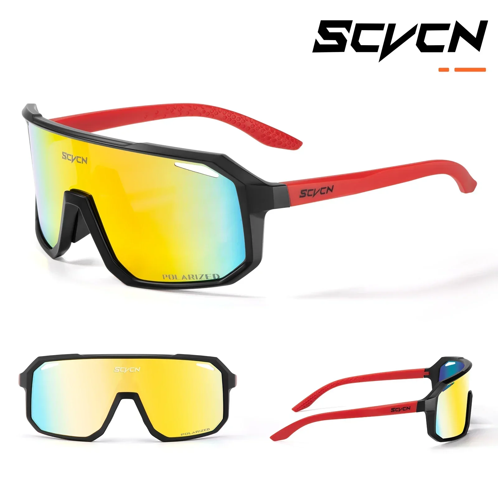 SCVCN Polarized Cycling Sunglasses Photochromic Outdoor Bicycle Road Mountain Bike Glasses Men and Women Casual Hiking Glasses