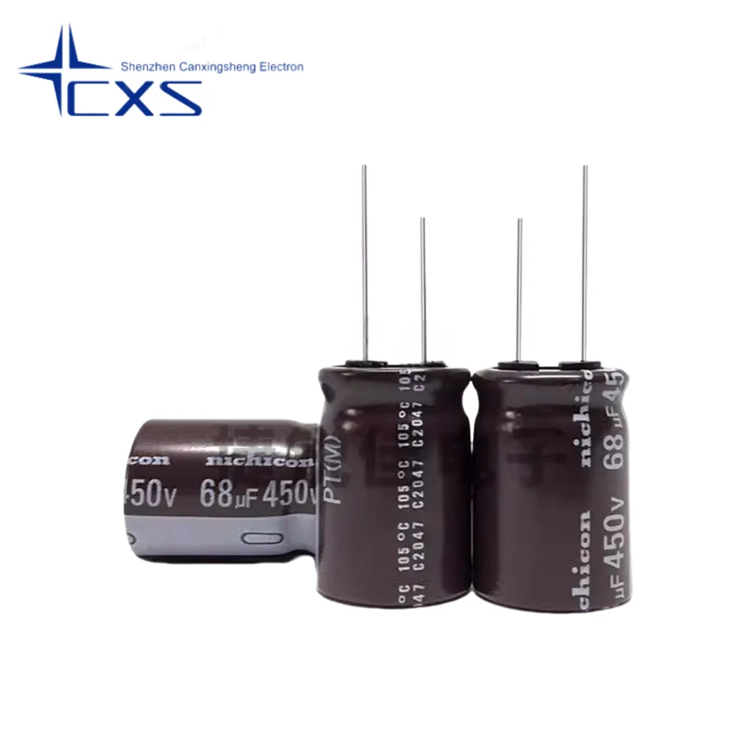 450V 68UF electrolytic capacitor Original Nichicon 18*25/30 Long Life 5pcs