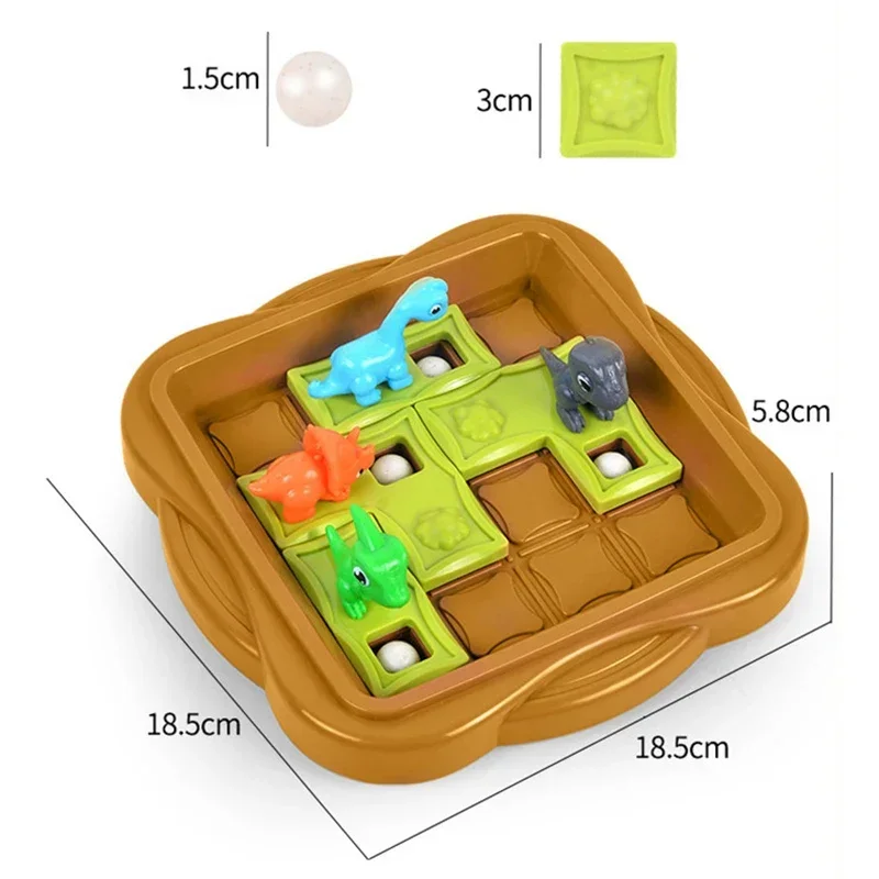 Children's Puzzle Logic Thinking Training Toy Dinosaur Adventure Challenge Parent-child Interactive Desktop Strategy Game