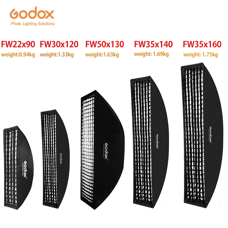Godox rejilla de panal de abeja softbox de 22x90cm 30x120cm 35x160cm