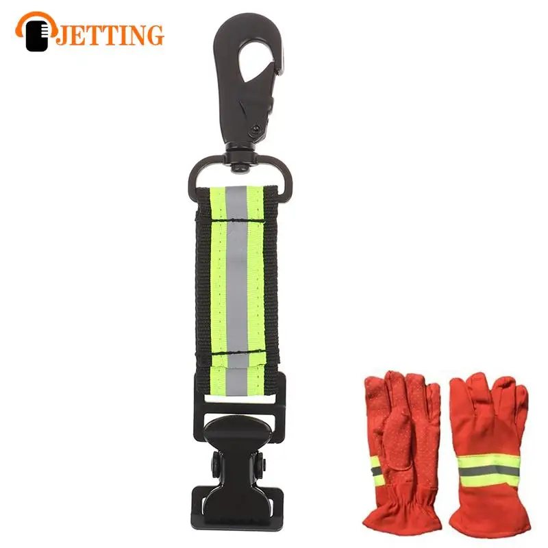 

Fluorescent Green Fire Work Glove Strap Heavy-Duty Reflective Rescue Turnout Gear Clip