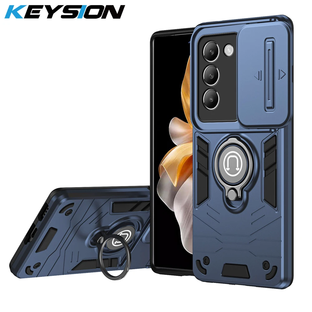 

KEYSION, противоударный телефон для VIVO Y100, телефон с кольцом-подставкой, чехол для телефона VIVO V40 SE чехол V30 SE V30 Lite 4G