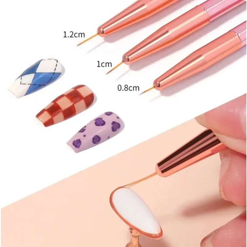 5/20Pcs Nail Art Brush Design Tip Painting Drawing Carving Dotting Pen Professional Nail Brushes Set Nail Art Manicure Tools New 4