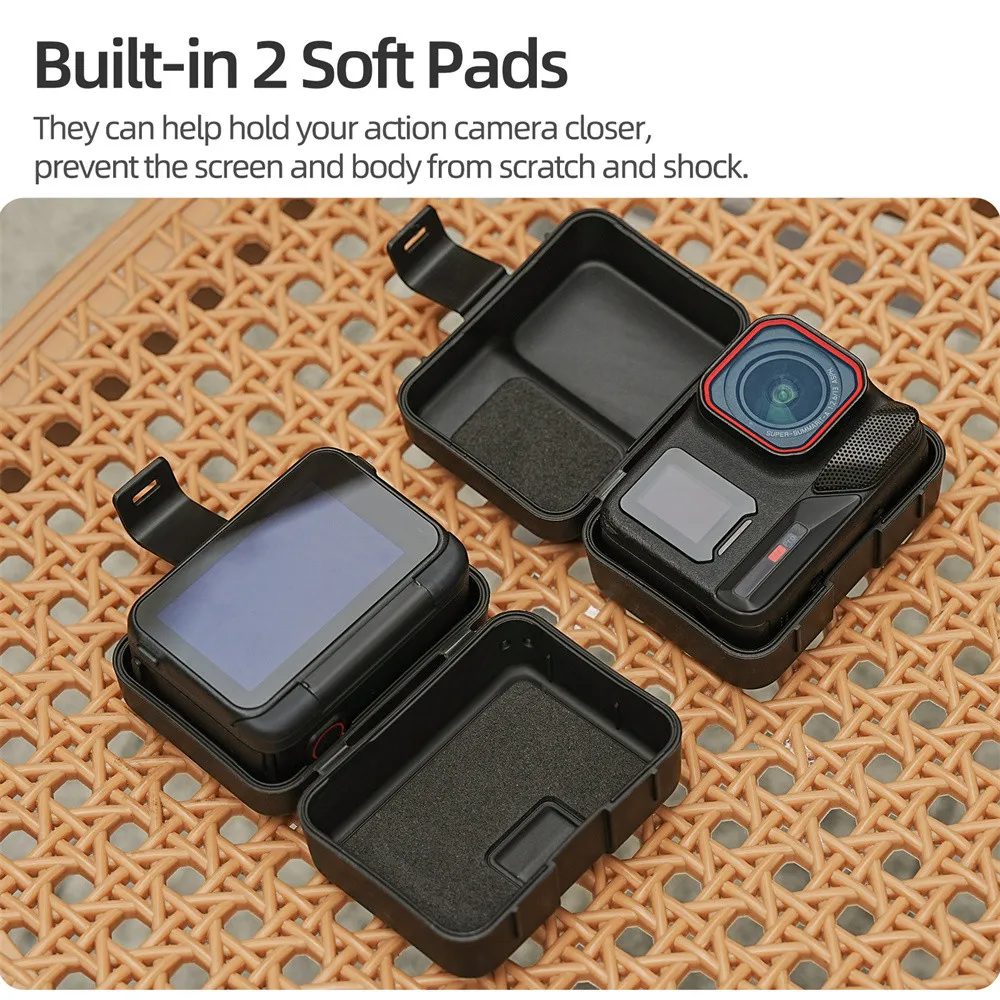 Sunnylife 휴대용 보관 가방 여행용 운반 케이스 Insta360 Ace/Ace Pro 2/1 카메라 보호 케이스 + 끈용 핸드헬드 박스
