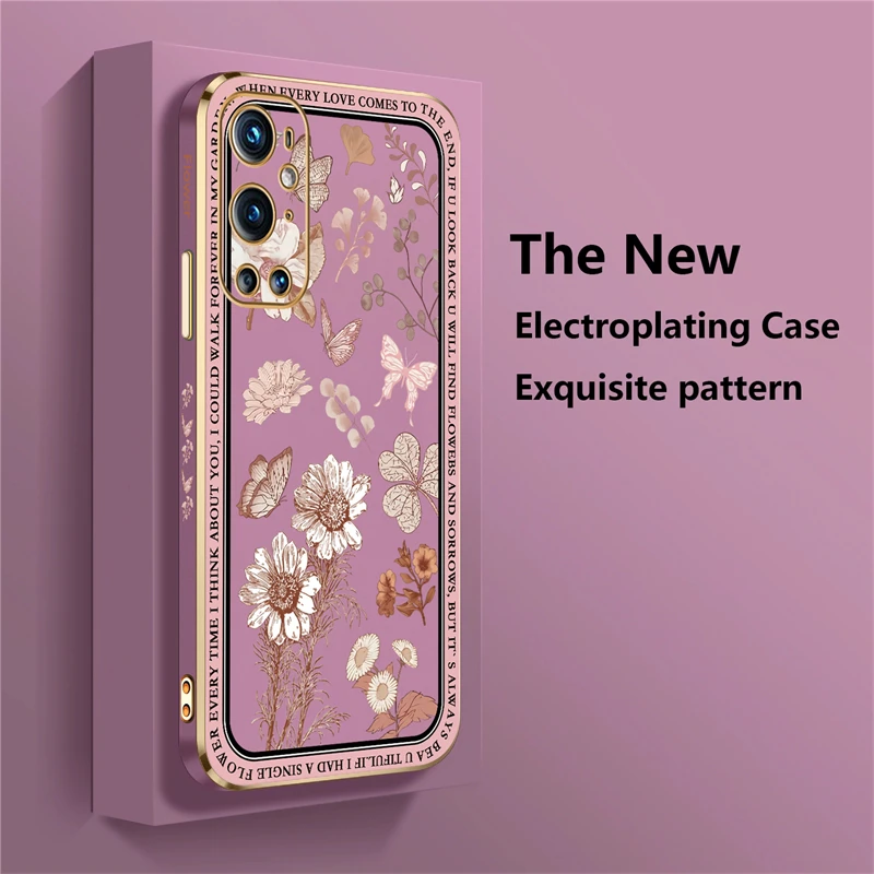 Luxurious Silicone Case with Plated Floral Design