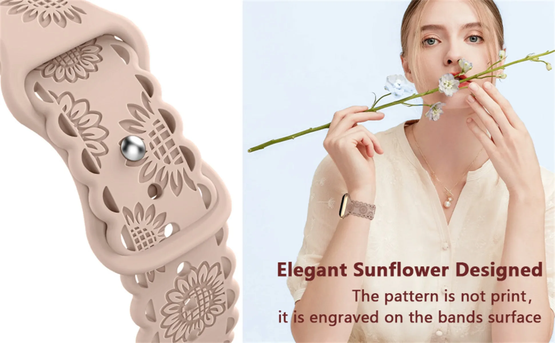 Silicone Watch Band For Smartwatch Sporty Comfortable Strap_voghion.com